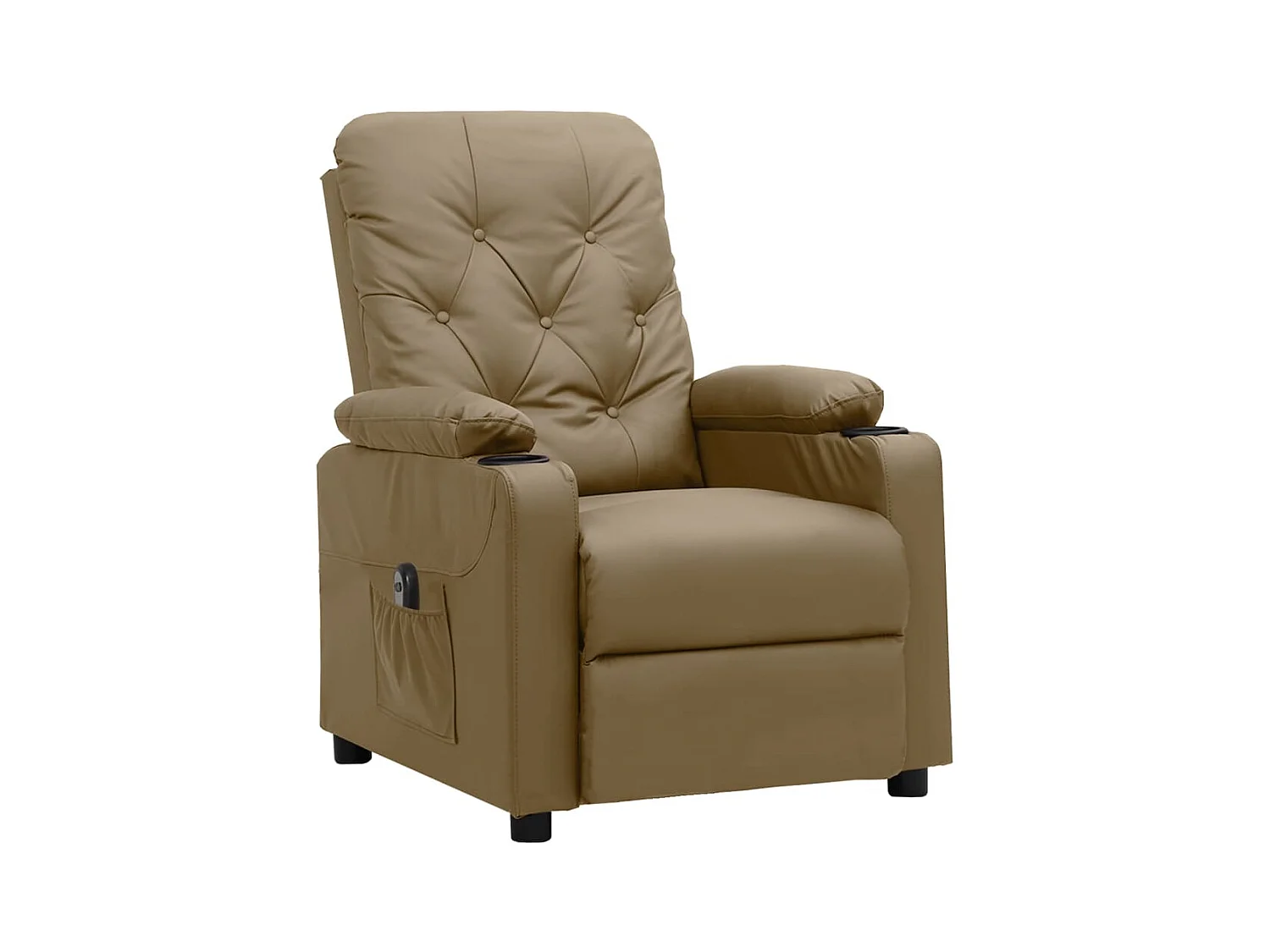 Fauteuil inclinable électrique-Chaise de relax-Fauteuil salon Cappuccino Similicuir SHL2939