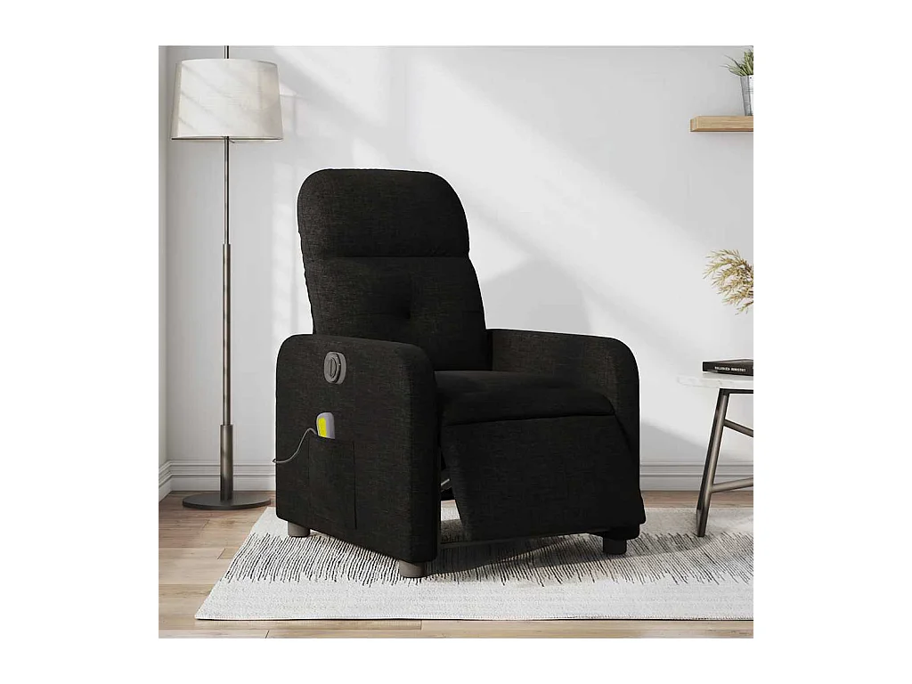 Sillón de relax | Sillón reclinable de masaje eléctrico tela negro SHL3061