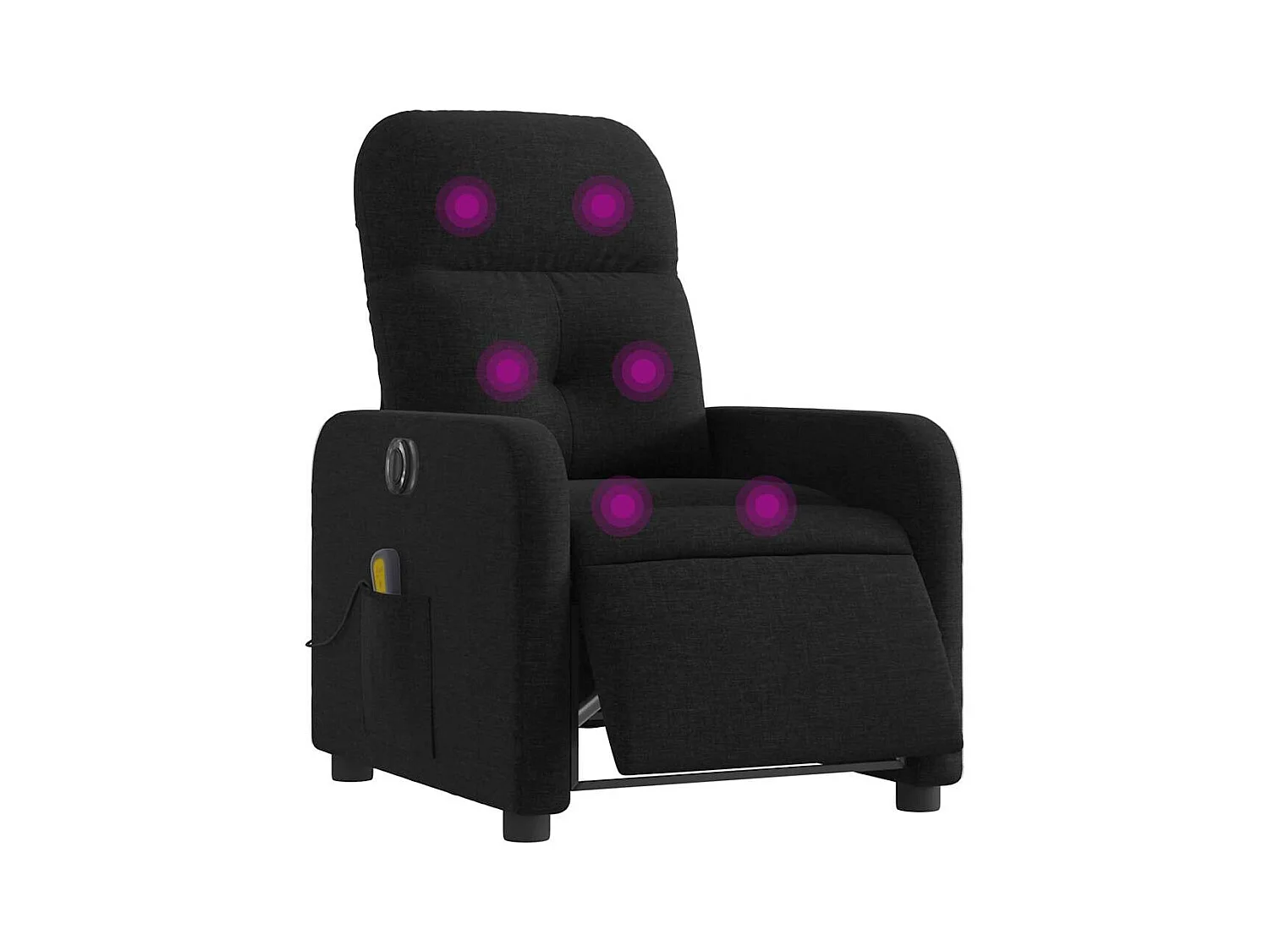 Sillón de relax | Sillón reclinable de masaje eléctrico tela negro SHL3061