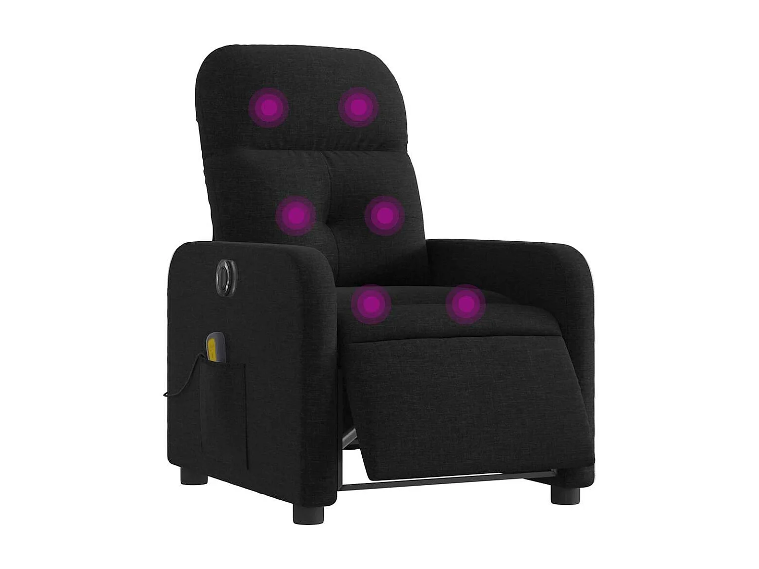 Fauteuil inclinable électrique-Fauteuil de massage de Salon Noir Tissu SHL1401