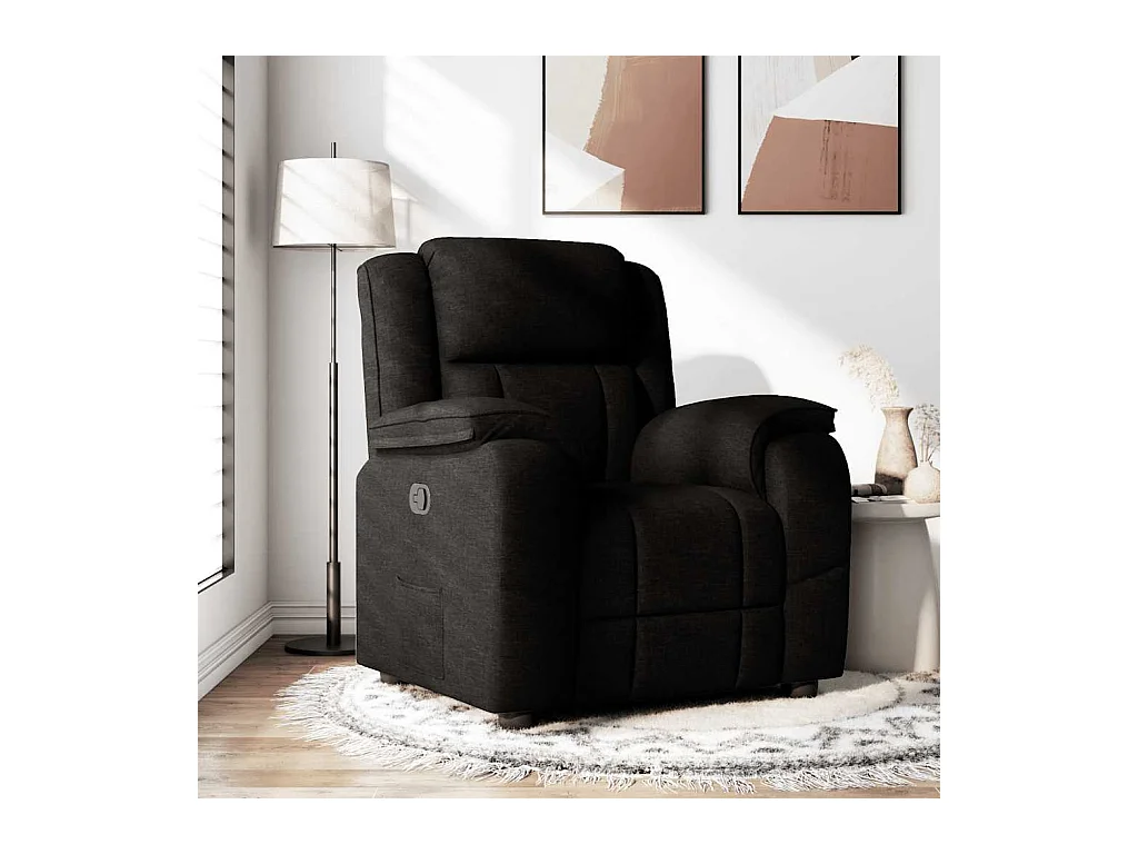 Poltrona Reclinável | Poltrona Confortável Relax tecido preto SHL880961