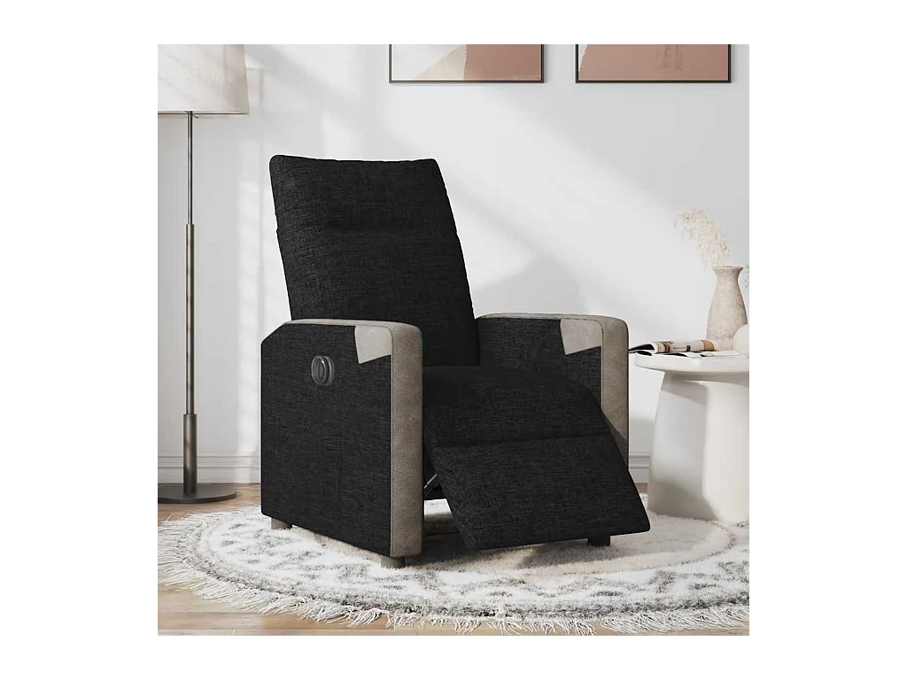 Sillón de relax | Silla | Sillón reclinable eléctrico de tela negro SHL8154