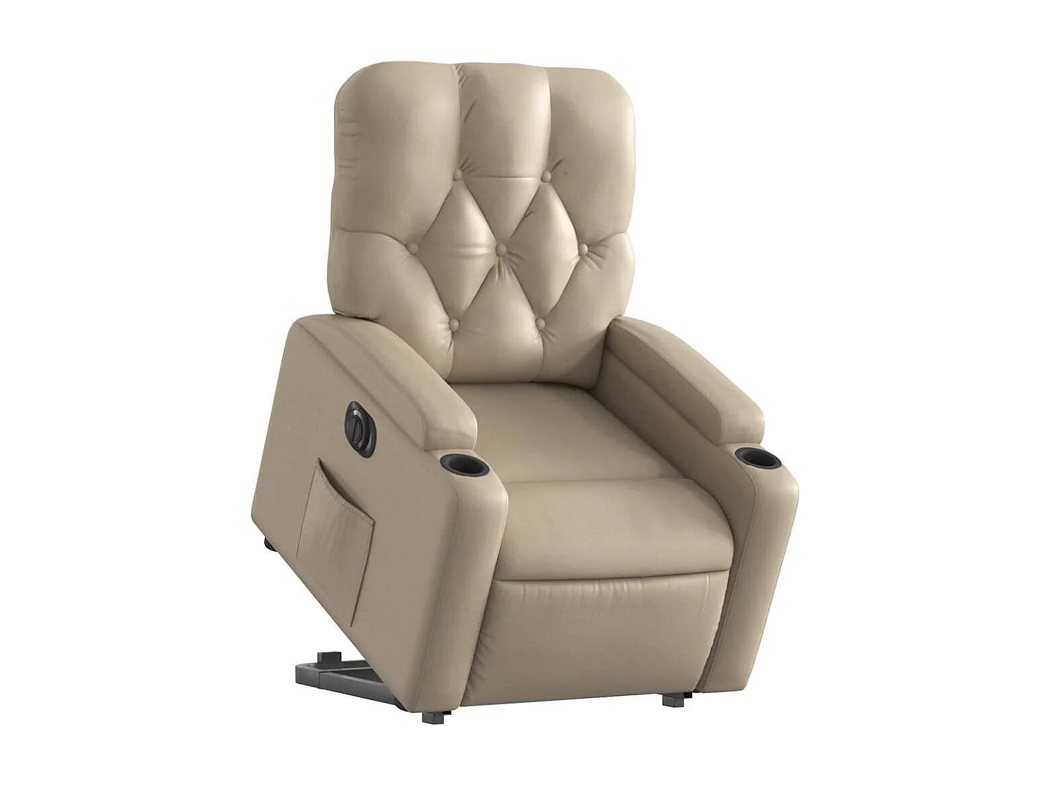 Relaxsessel mit Aufstehhilfe Elektrisch | Lounge Sessel indoor Cappuccino Kunstleder SHL13202