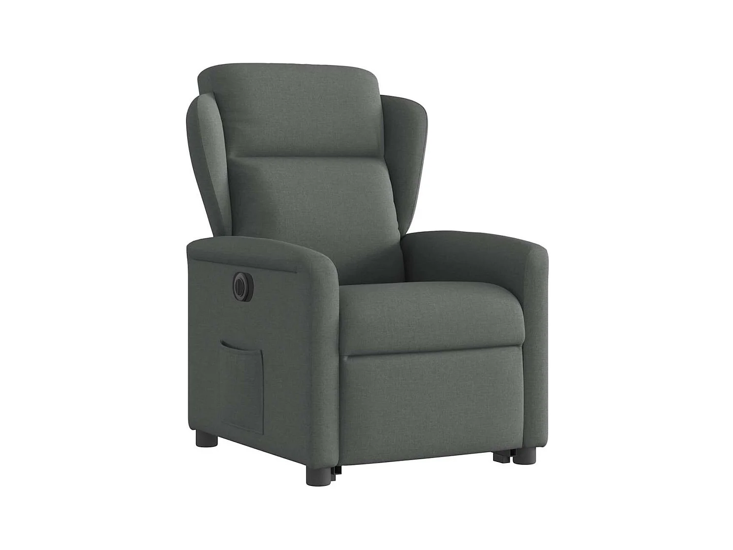 Silla de relax | Sillón eléctrico reclinable elevable de tela gris oscuro SHL2077