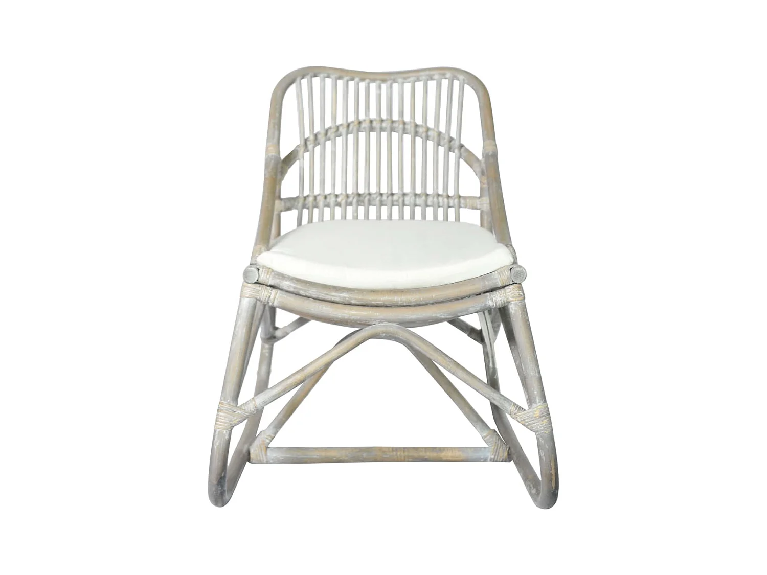 Fauteuil de salon-Chaise en rotin Gris Lin 54x75.5x78 cm SHL3934