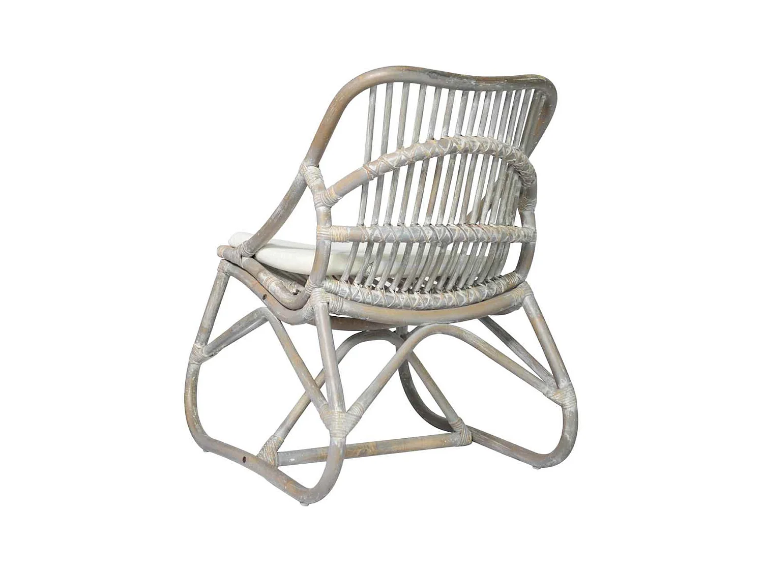 Fauteuil de salon-Chaise en rotin Gris Lin 54x75.5x78 cm SHL3934