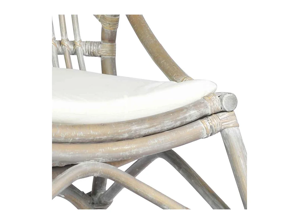 Fauteuil de salon-Chaise en rotin Gris Lin 54x75.5x78 cm SHL3934