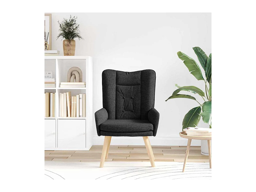 Sillón de relax | Silla Relax | Sillón de salón Negro 63x67x94 cm tela SHL7836