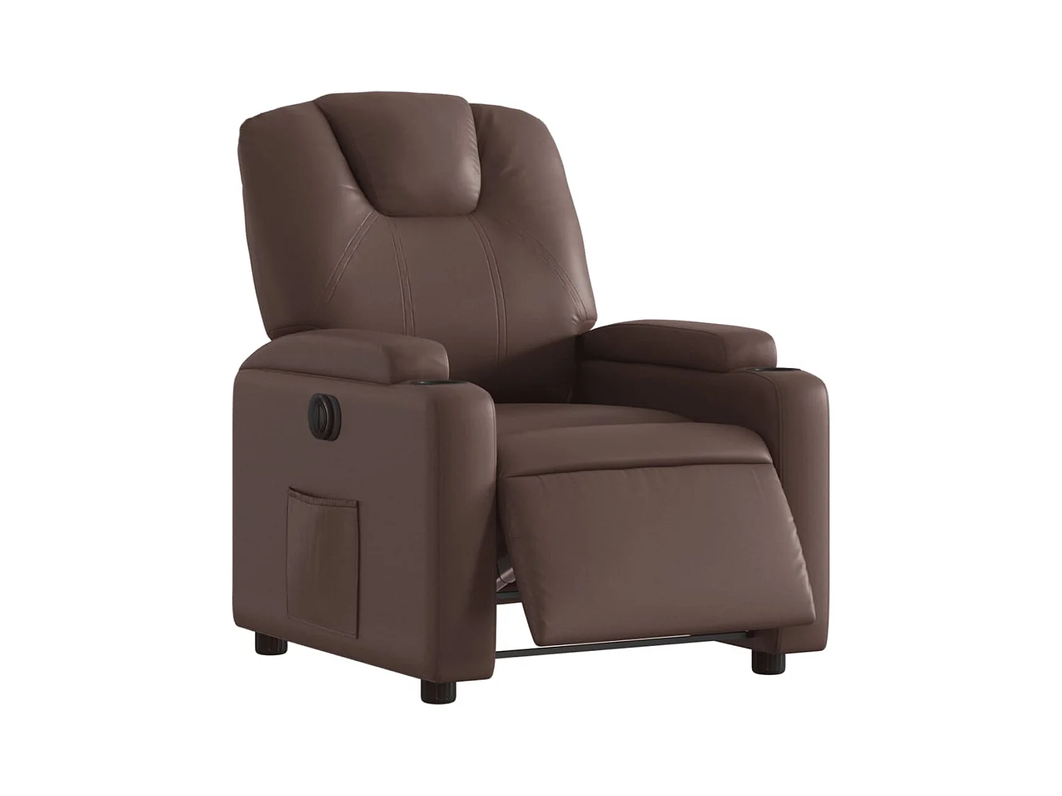 Fauteuil inclinable électrique-Chaise de relax-Fauteuil salon Marron Similicuir SHL1626