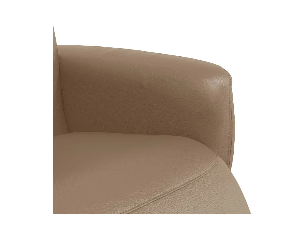 Sillón de relax | Sillón reclinable con reposapiés cuero sintético capuchino SHL3387