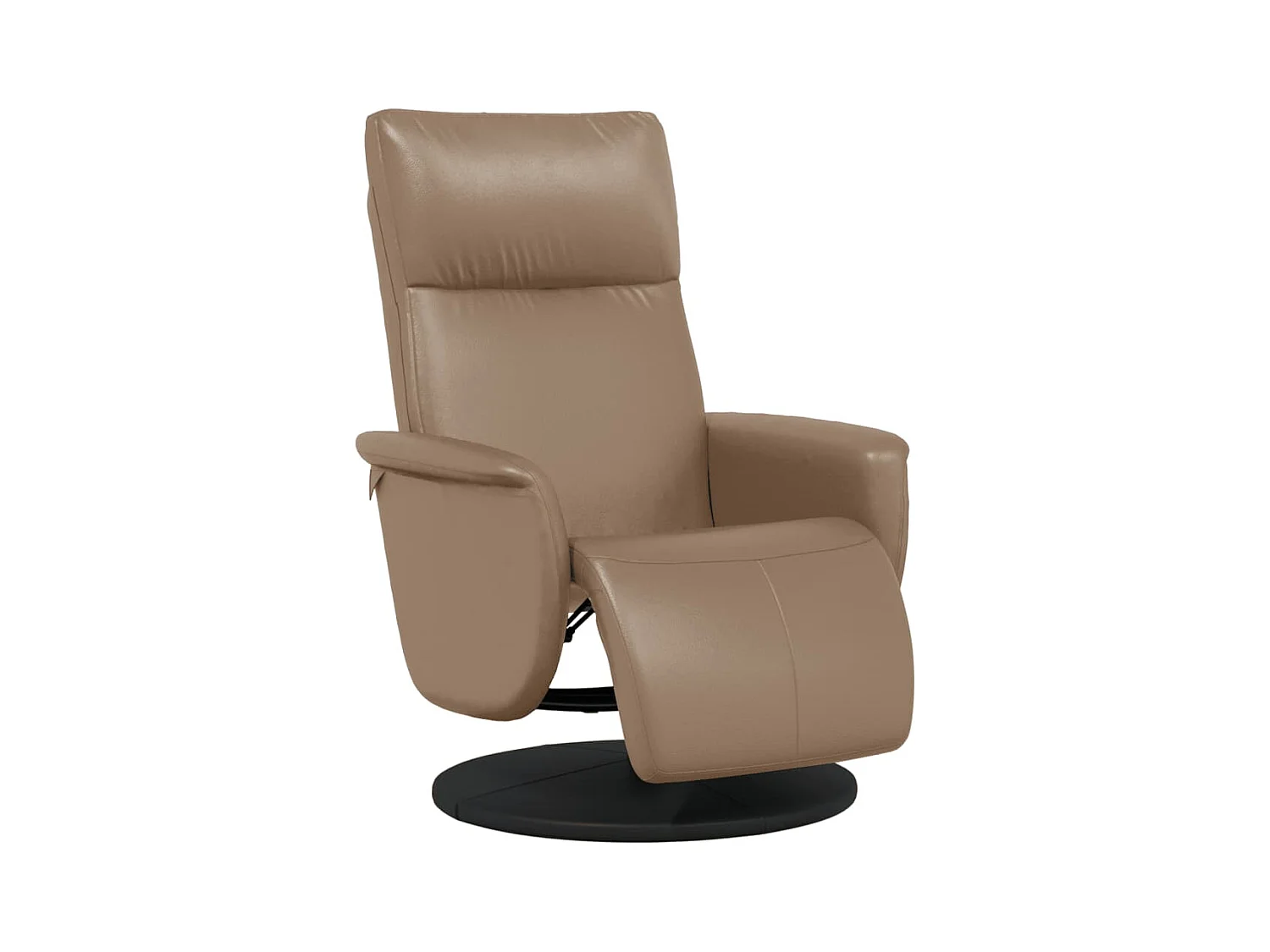 Fauteuil inclinable-Fauteuil avec repose-pieds cappuccino similicuir SHL5472
