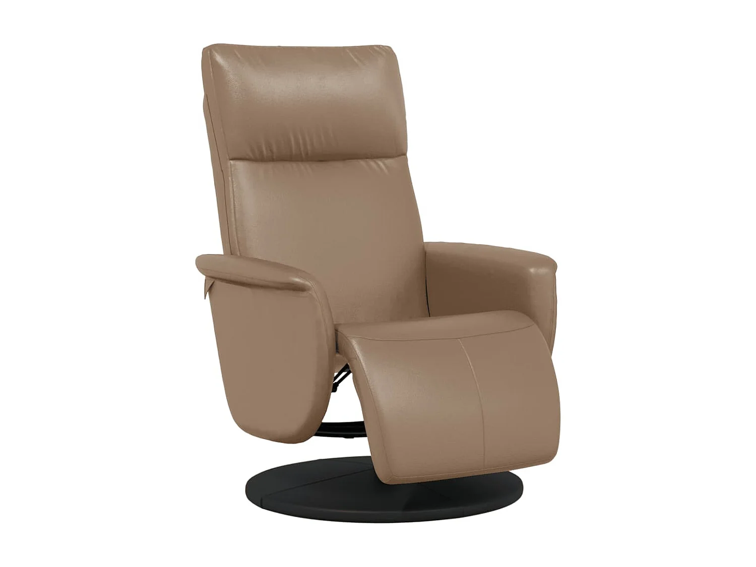 Fauteuil inclinable-Fauteuil avec repose-pieds cappuccino similicuir SHL5472