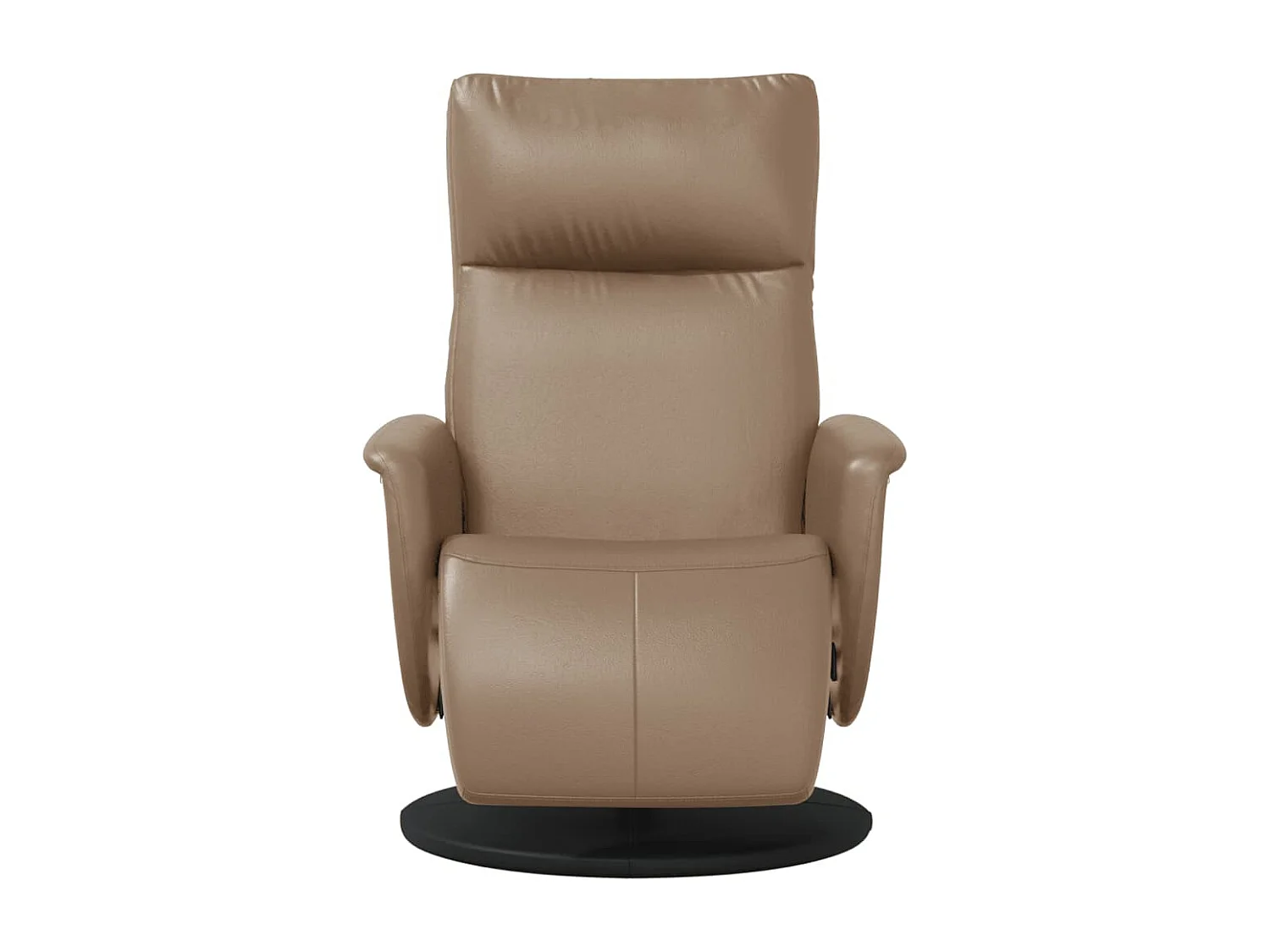 Fauteuil inclinable-Fauteuil avec repose-pieds cappuccino similicuir SHL5472