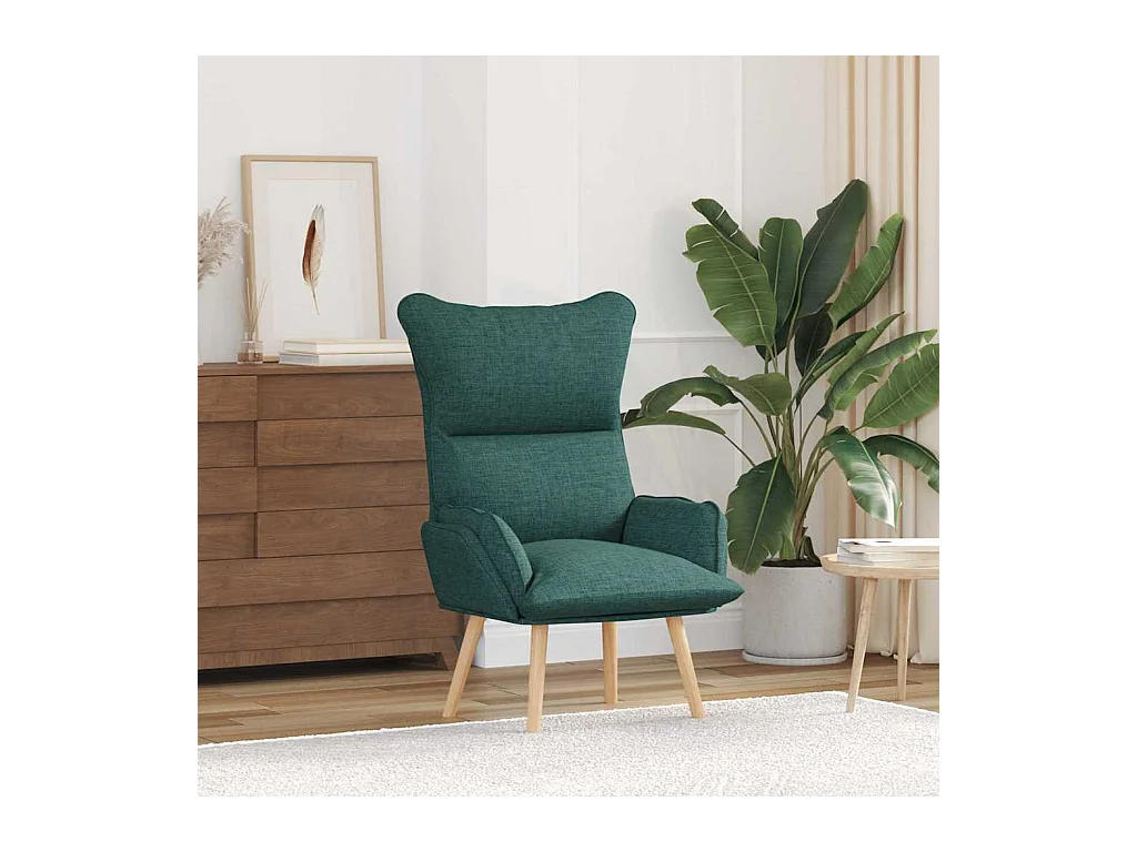 Sillón de relax | Silla Relax | Sillón de salón Verde oscuro 69x74x93 cm tela SHL7963