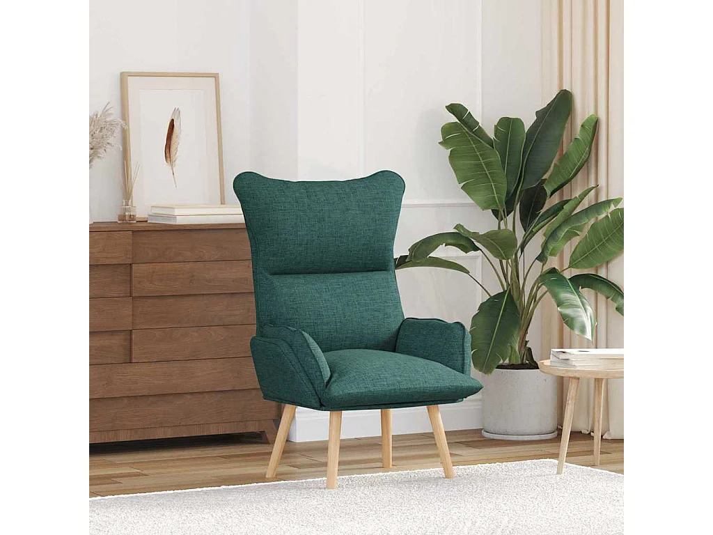 Fauteuil Salon-Chaise de relax Vert foncé 69x74x93 cm tissu SHL2849