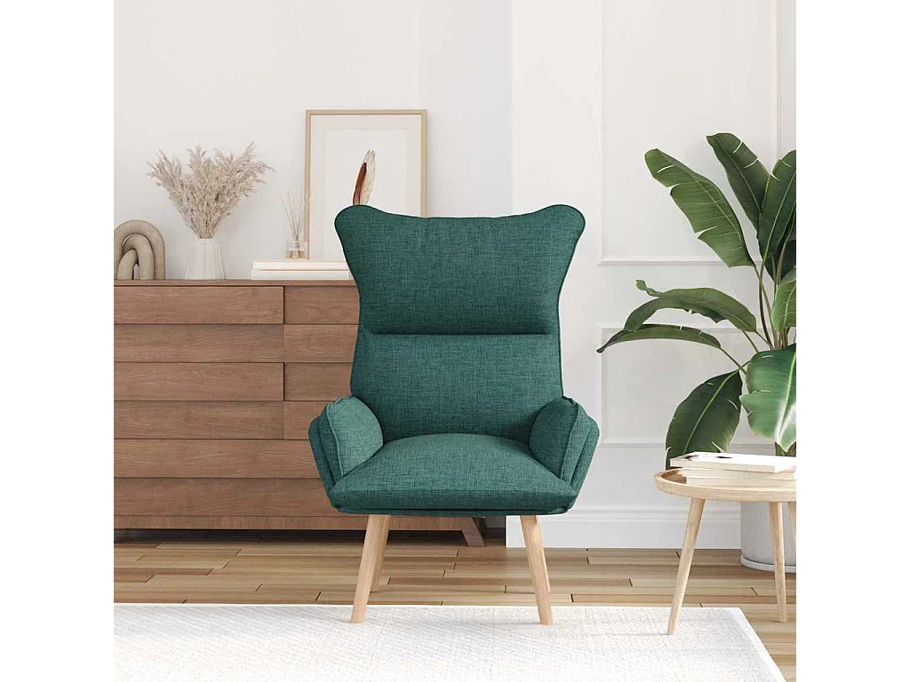 Fauteuil Salon-Chaise de relax Vert foncé 69x74x93 cm tissu SHL2849