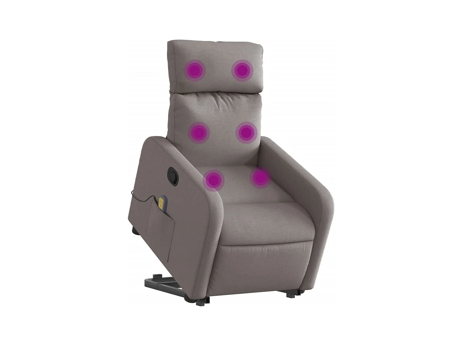 Sillón de relax | Sillón reclinable de masaje elevable tela gris taupé SHL4808