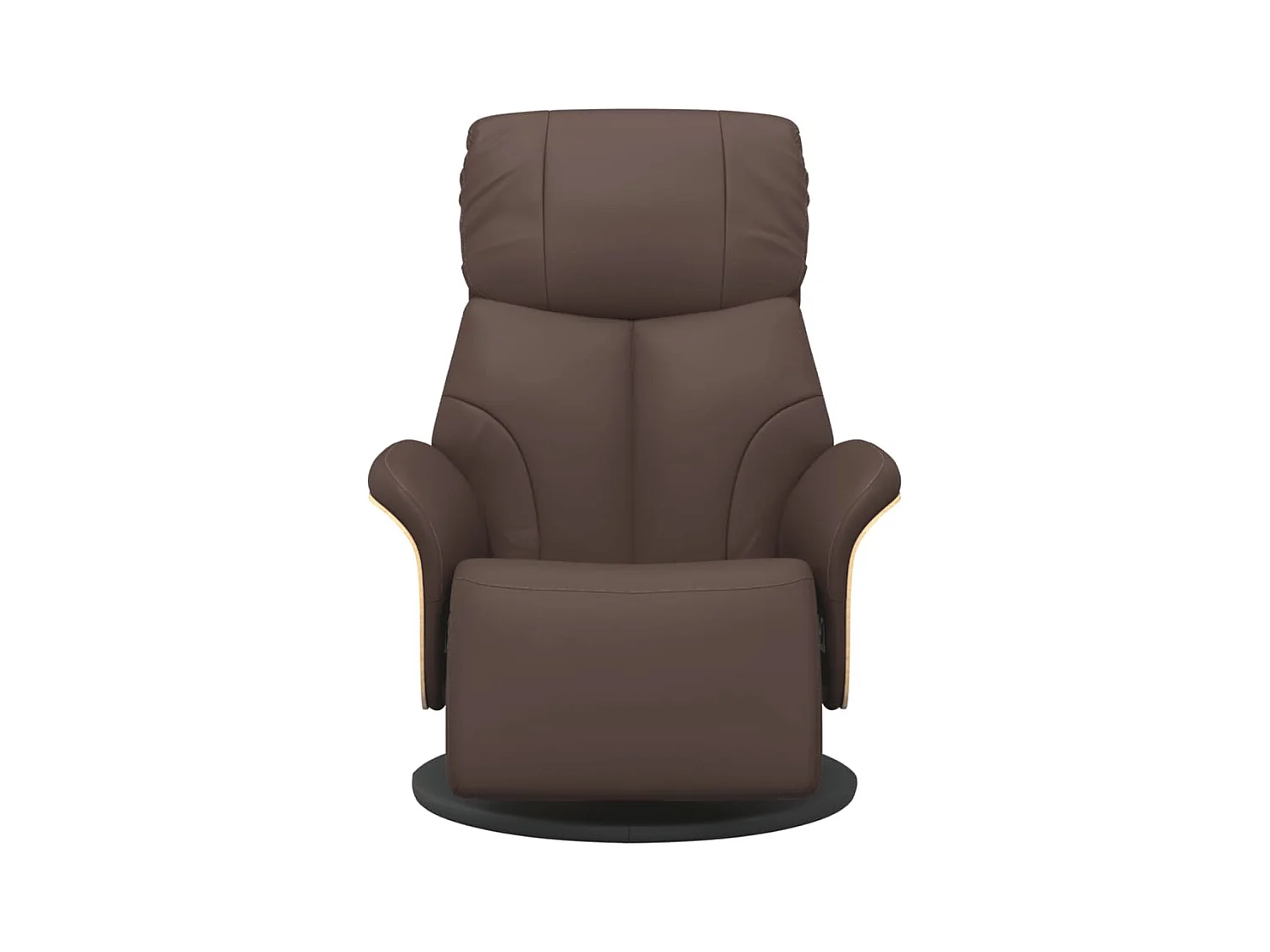 Sillón de relax | Sillón reclinable con reposapiés cuero sintético marrón SHL4512