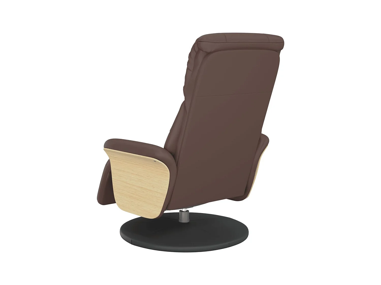 Sillón de relax | Sillón reclinable con reposapiés cuero sintético marrón SHL4512