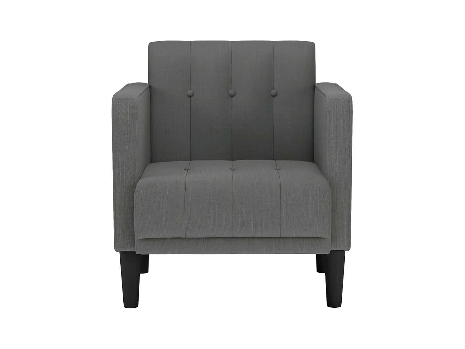 Sillón de relax con reposabrazos de tela gris oscuro 53 cm SHL5492
