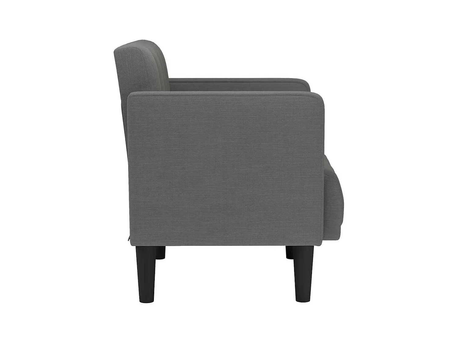 Sillón de relax con reposabrazos de tela gris oscuro 53 cm SHL5492