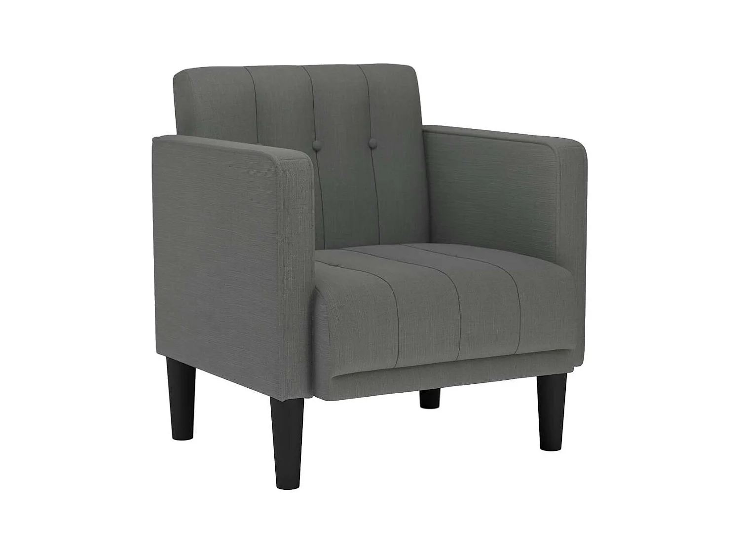 Fauteuil Salon | Chaise de relax | Canapé-chaise accoudoirs gris foncé 53 cm tissu SHL4023