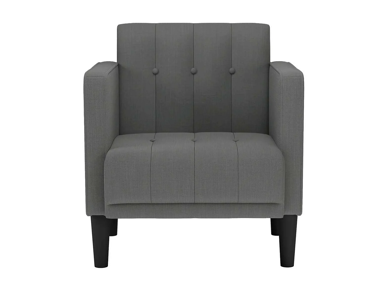 Fauteuil Salon | Chaise de relax | Canapé-chaise accoudoirs gris foncé 53 cm tissu SHL4023