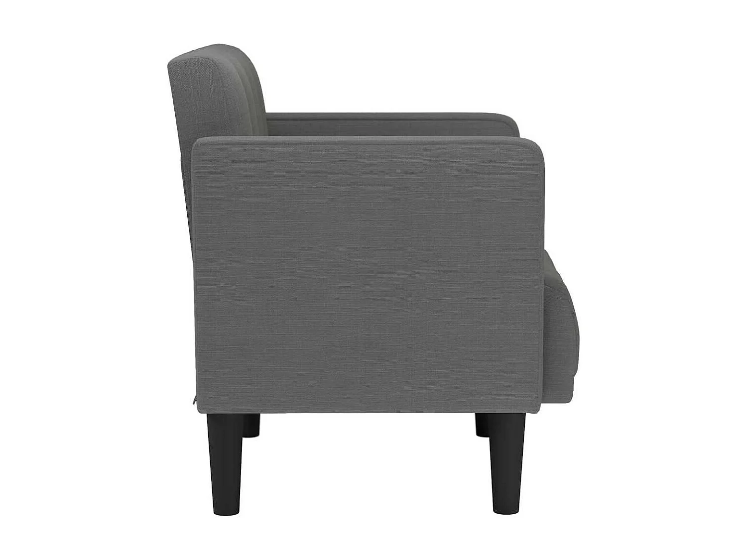 Fauteuil Salon | Chaise de relax | Canapé-chaise accoudoirs gris foncé 53 cm tissu SHL4023