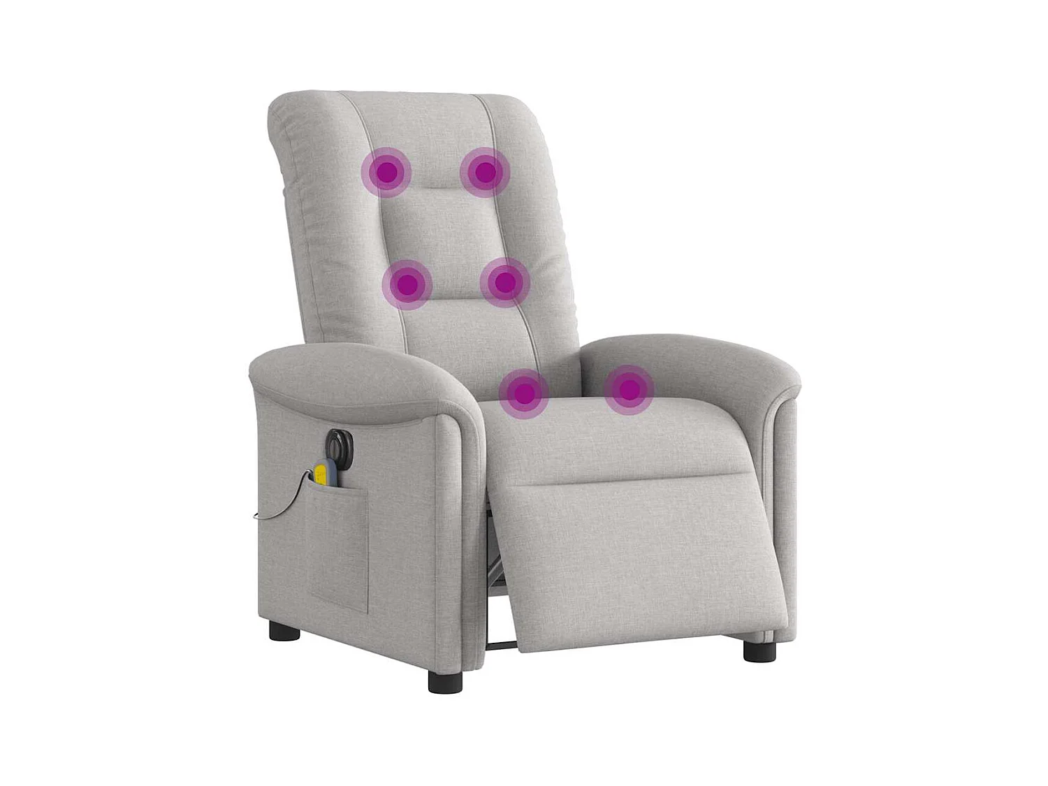 Sillón de relax | Sillón reclinable de masaje eléctrico tela gris nube SHL5607