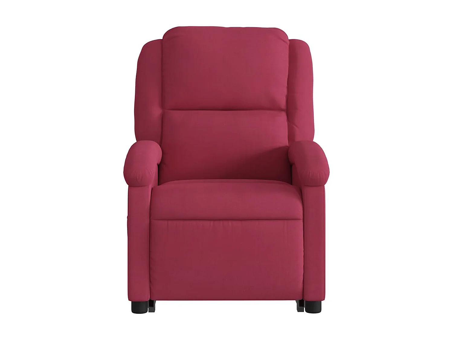 Fauteuil inclinable électrique-Chaise de relax-Fauteuil salon rouge bordeaux velours SHL1867