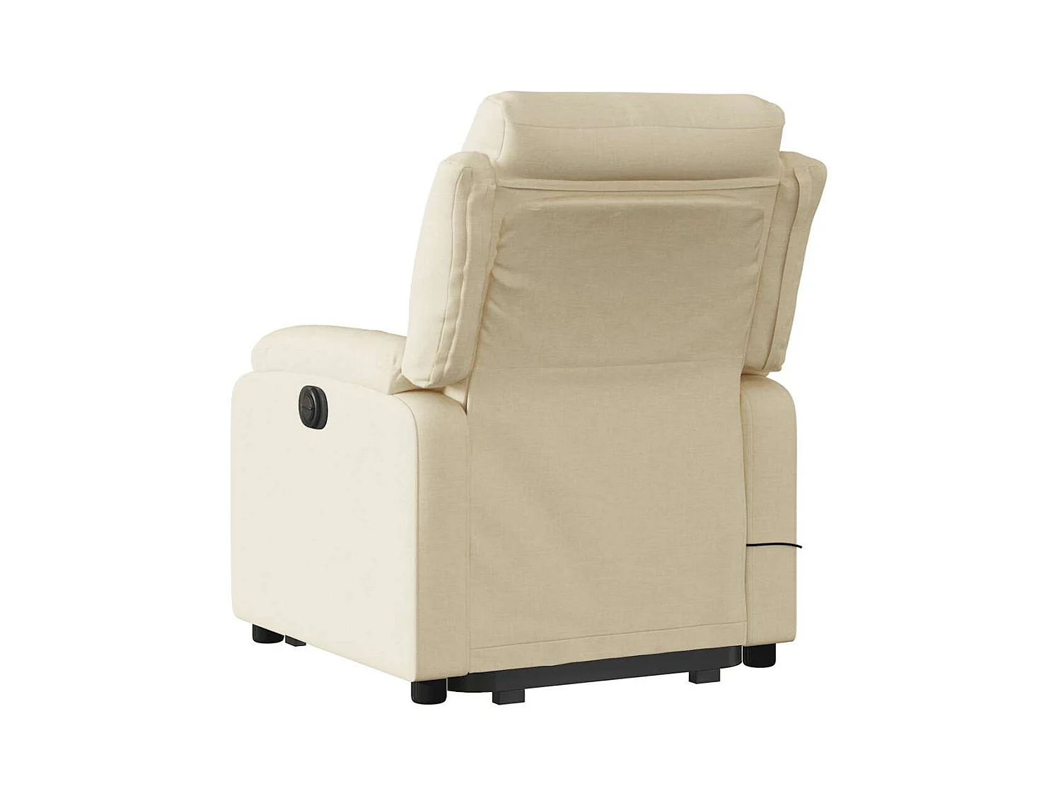 Silla de masaje reclinable de pie de tela color crema SHL8747