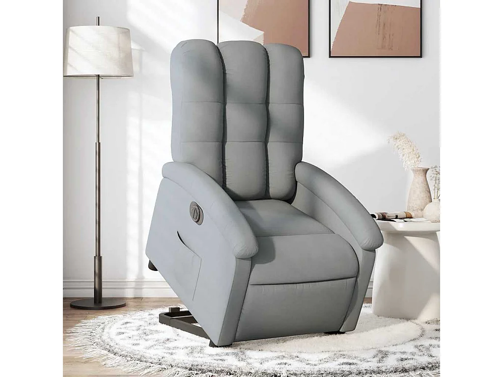 Fauteuil inclinable électrique-Chaise de relax gris clair tissu SHL1051