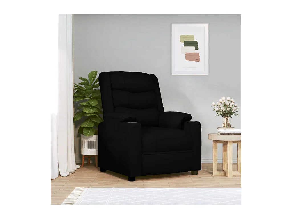 Relaxstoel | Fauteuil | Bureaustoel verstelbaar kunstleer zwart