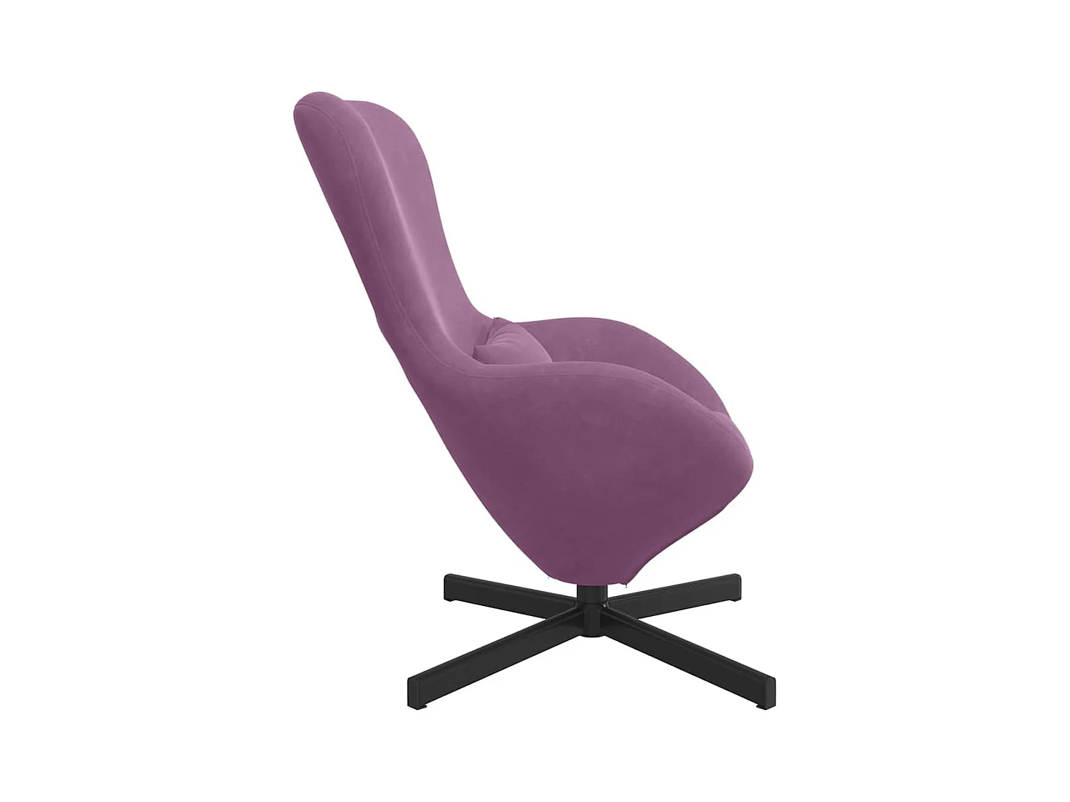 Sillón de relax | Sillón huevo Morado 63x73x90 cm Terciopelo SHL9113