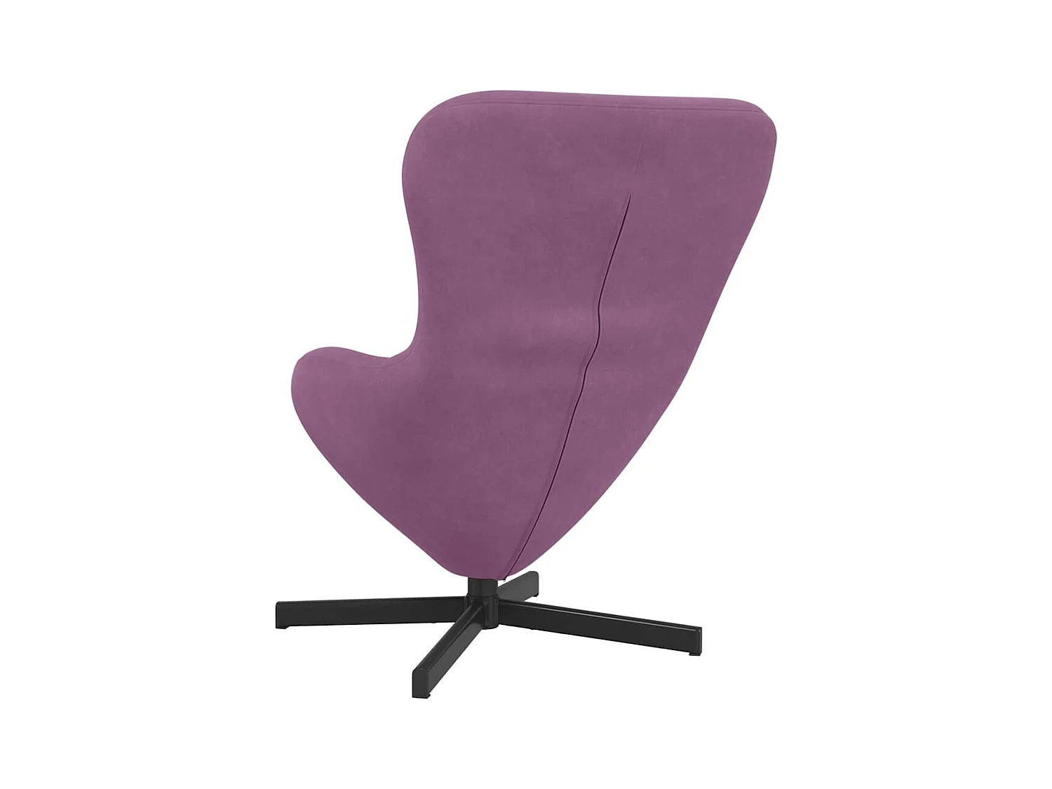 Sillón de relax | Sillón huevo Morado 63x73x90 cm Terciopelo SHL9113