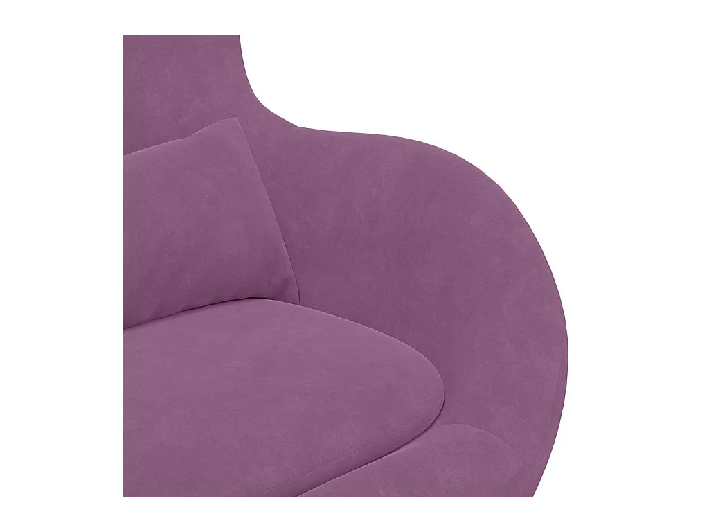 Sillón de relax | Sillón huevo Morado 63x73x90 cm Terciopelo SHL9113