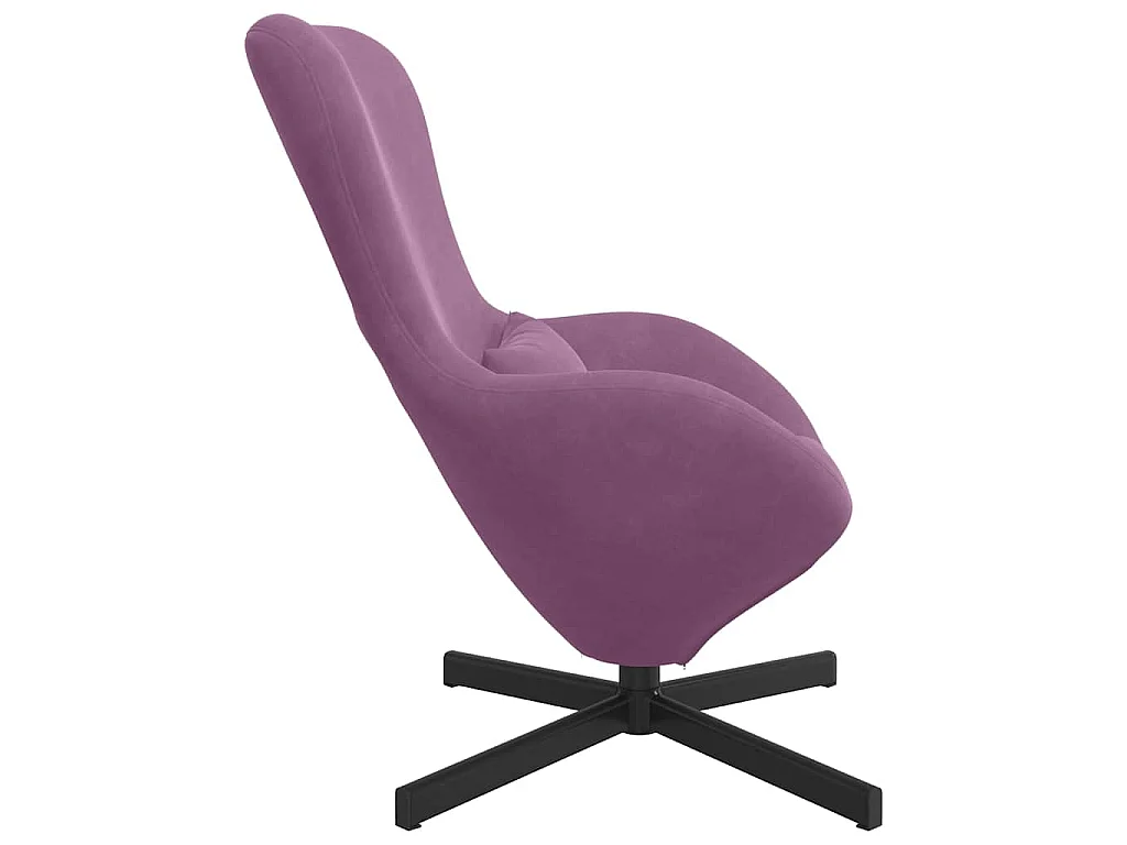 Chaise de Salon-Fauteuil œuf Violet Velours SHL4538
