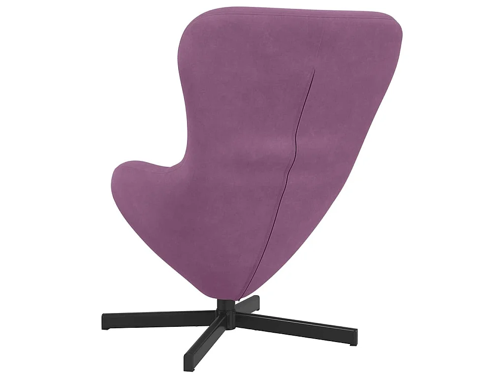 Chaise de Salon-Fauteuil œuf Violet Velours SHL4538
