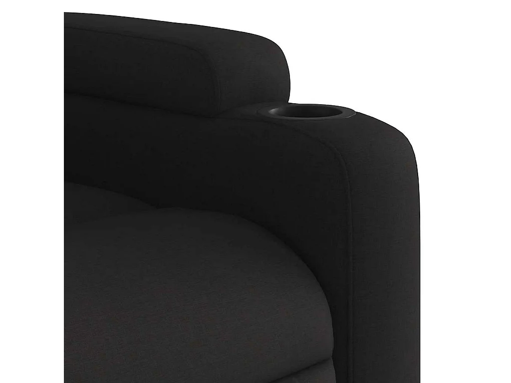 Fauteuil inclinable-Chaise de relax-Fauteuil de Massage noir tissu SHL1337