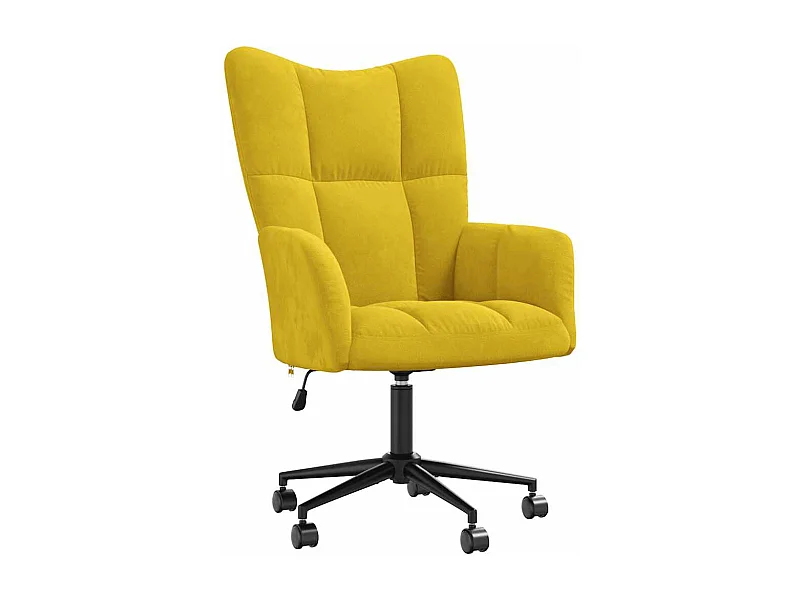 Sillón de relax | Silla de relax de terciopelo amarillo mostaza SHL8519