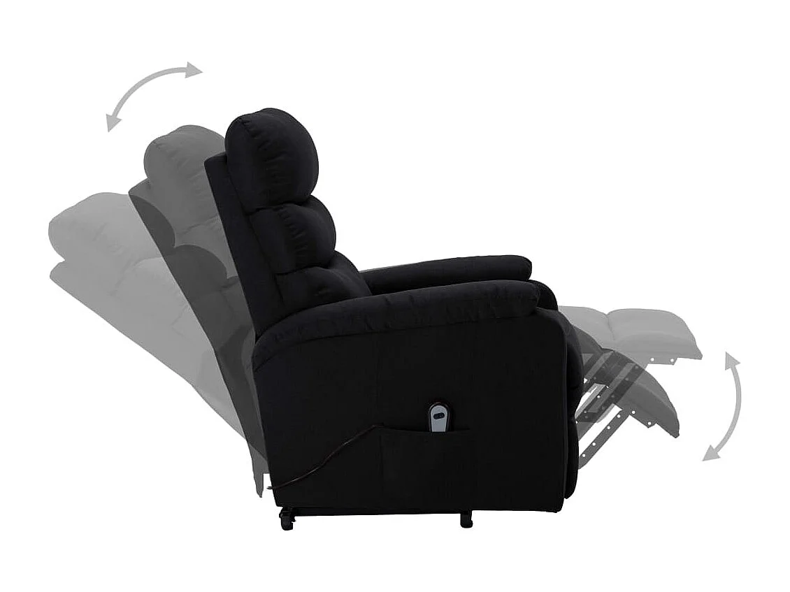 Fauteuil salon-Chaise de relax-Fauteuil Noir Tissu 74x90.5x100 cm SHL4877