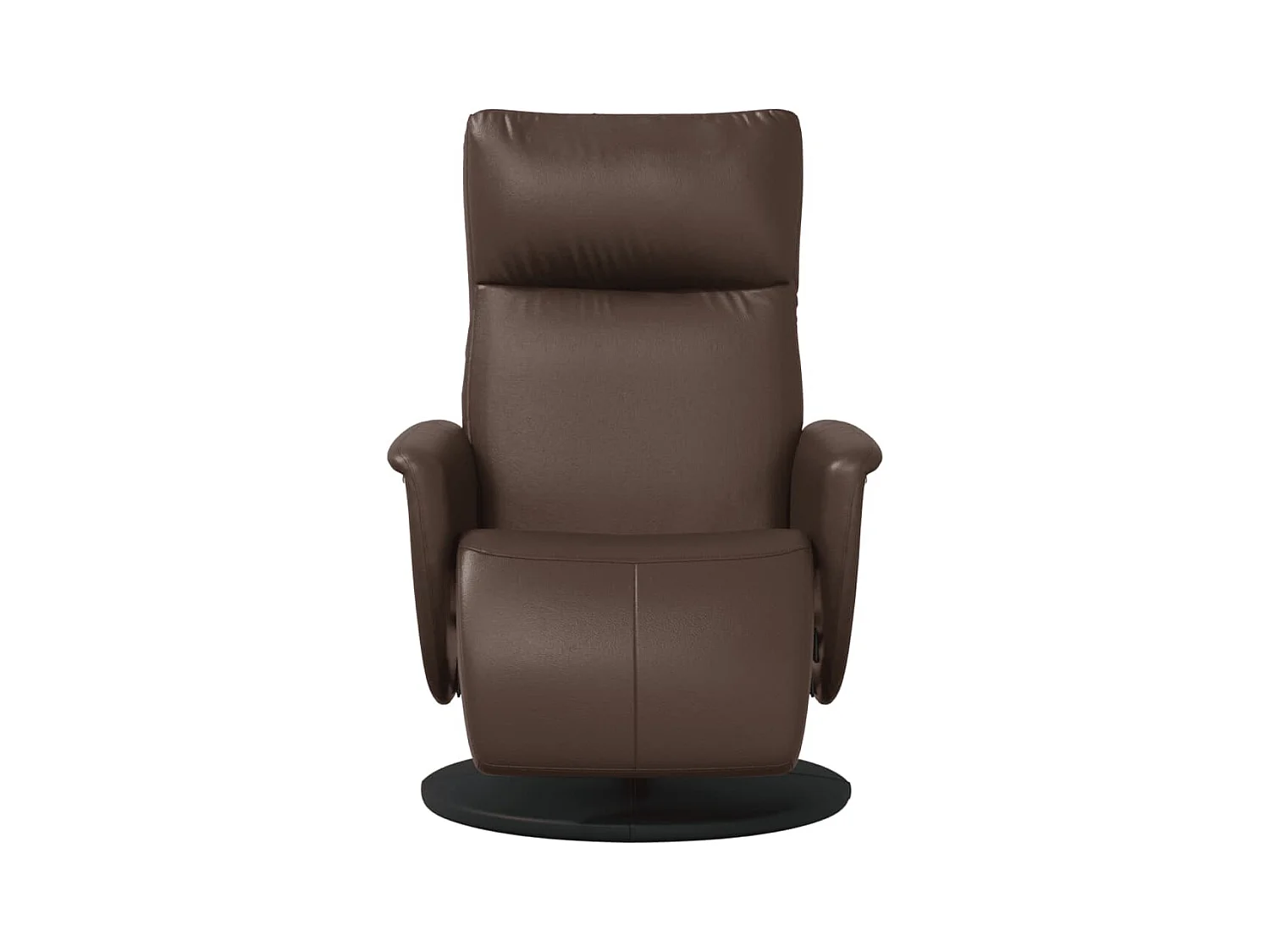 Sillón de relax | Sillón reclinable con reposapiés cuero sintético marrón SHL5298