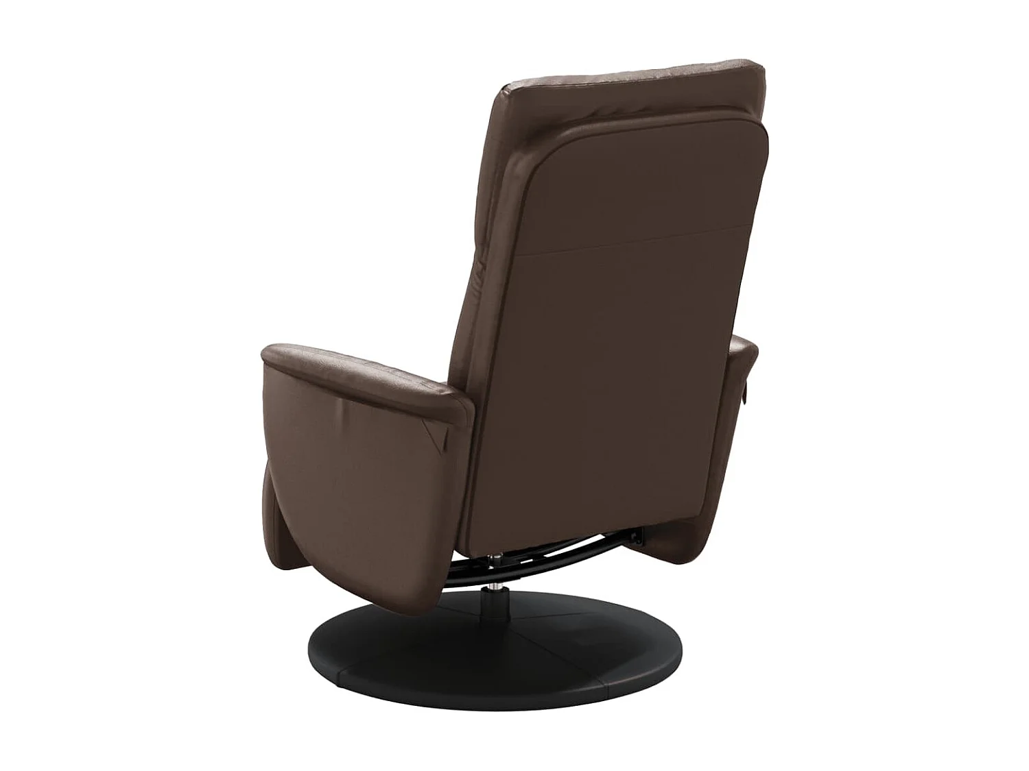 Fauteuil inclinable-Fauteuil avec repose-pieds marron similicuir SHL4279