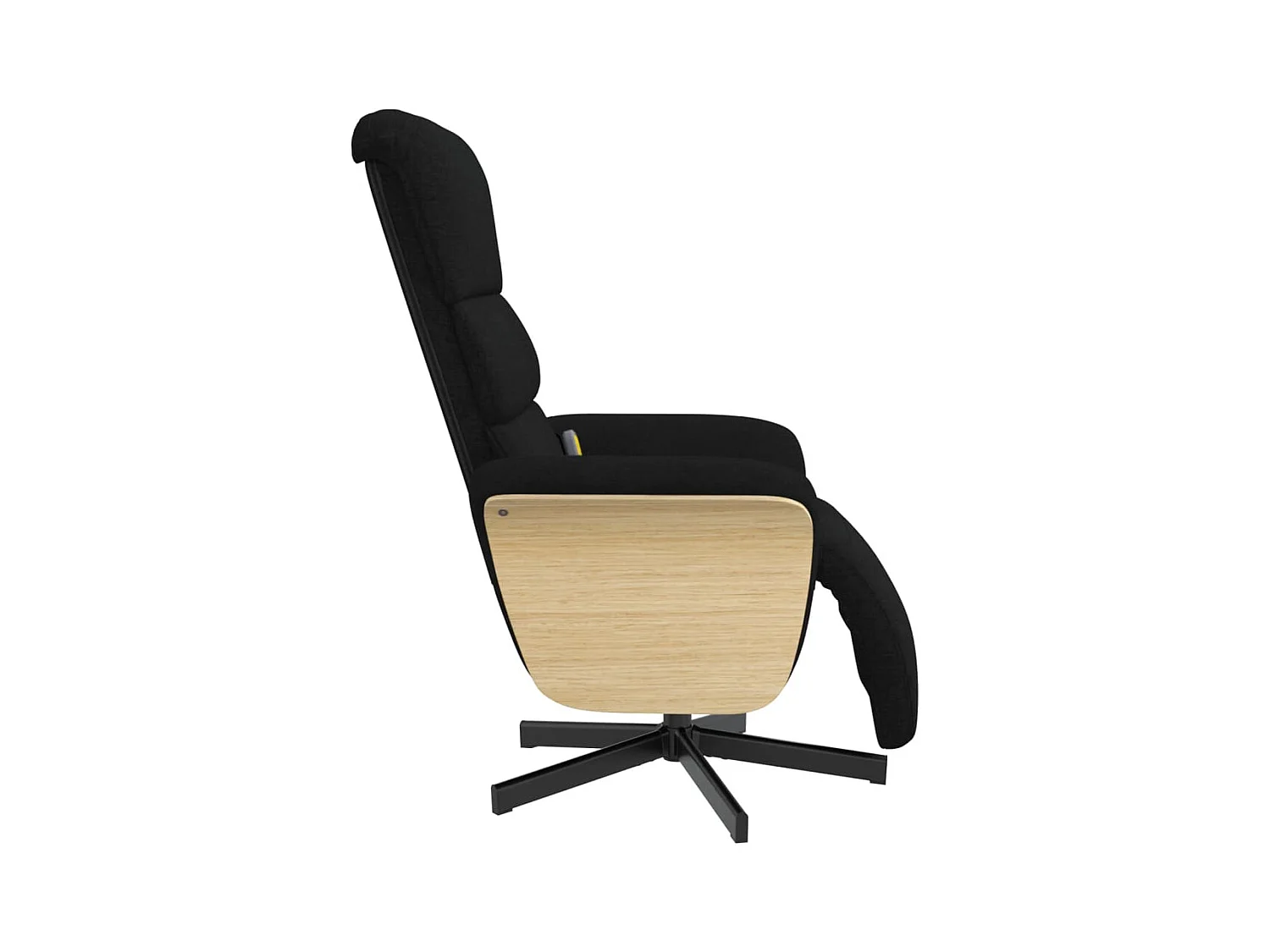 Sillón de relax | Sillón reclinable de masaje con reposapiés tela negra SHL6821