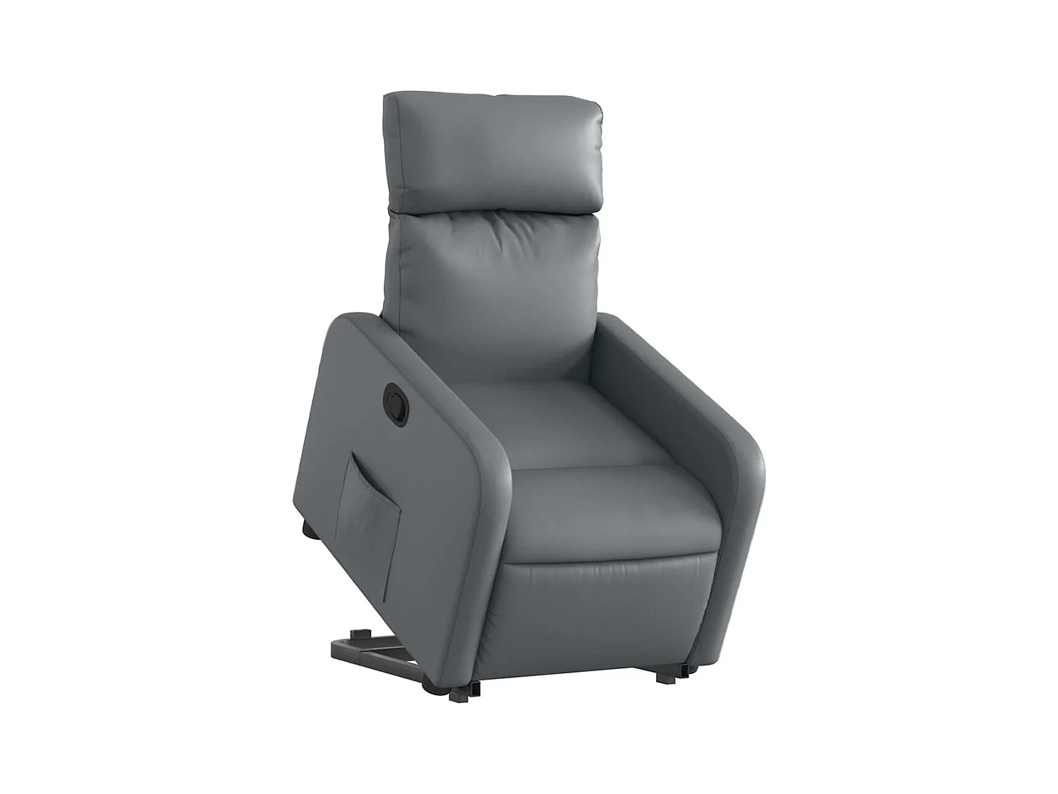 Fauteuil inclinable-Chaise de relax-Fauteuil TV Gris Similicuir SHL1971