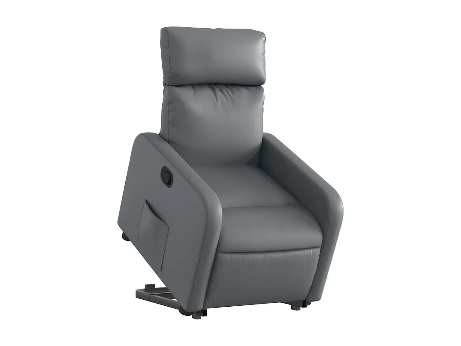 Sillón de relax | Sillón reclinable elevable cuero artificial gris SHL4611