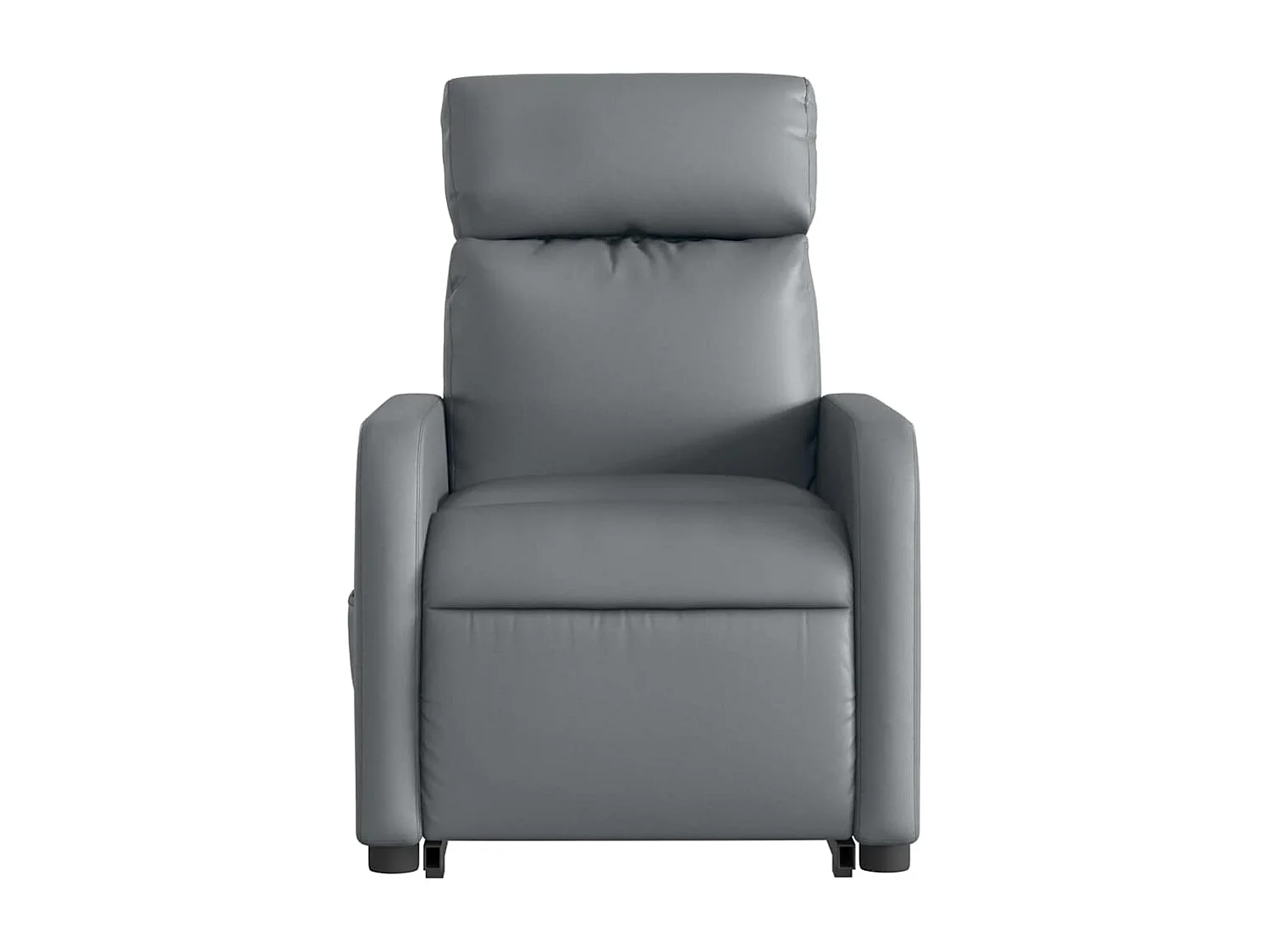 Sillón de relax | Sillón reclinable elevable cuero artificial gris SHL4611