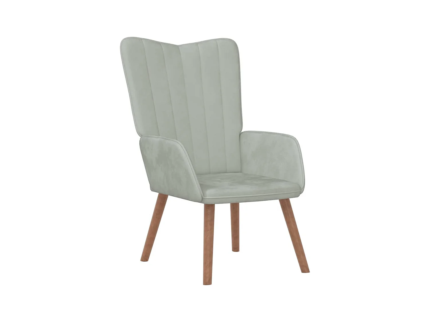 Fauteuil de relaxation-Chaise de bureau Gris clair Velours SHL5268