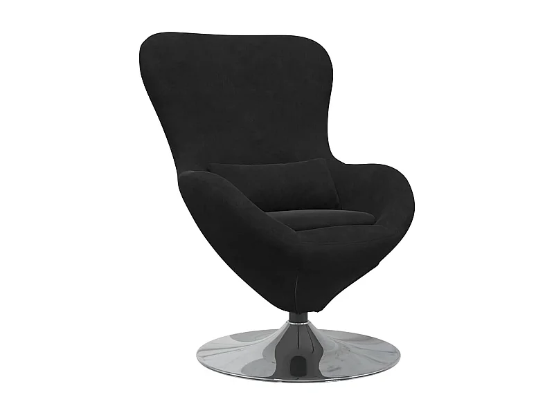 Sillón de relax | Sillón huevo Negro 63x73x90 cm Terciopelo SHL2113