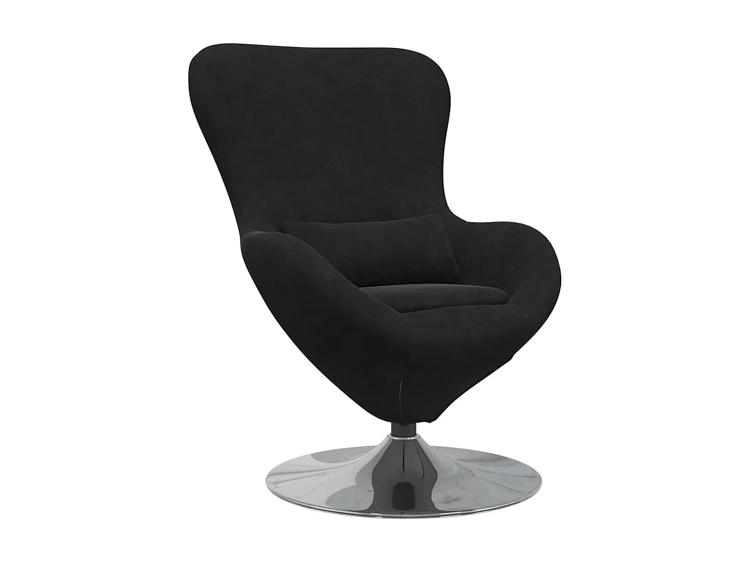 Sillón de relax | Sillón huevo Negro 63x73x90 cm Terciopelo SHL2113